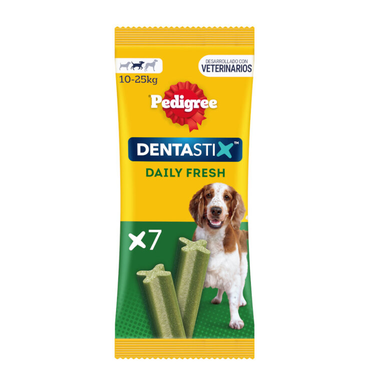 7 sticks Pedigree Dentastix Fresh Snacks Dentários para Cães Médios,  Imagem número 1 7 sticks Pedigree Dentastix Fresh Snacks Dentários para Cães Médios, , large Imagem número 1