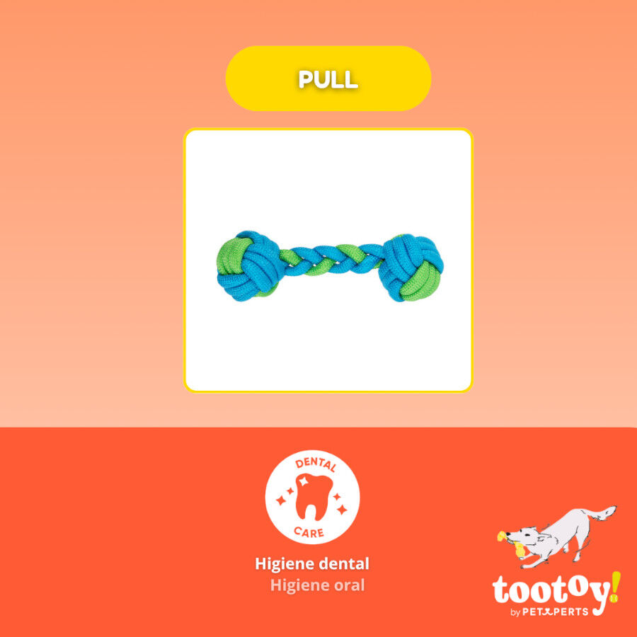 Tootoy! Pull Mordedor de corda com duas bolas para c&atilde;es, , large Imagem n&uacute;mero 3
