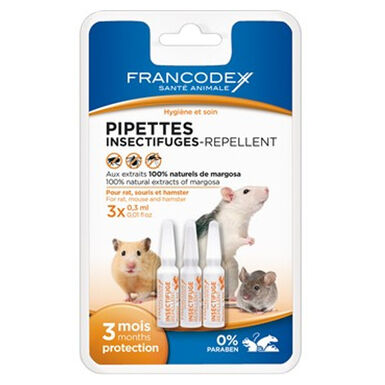 Francodex pipetas antiparasitárias para roedores