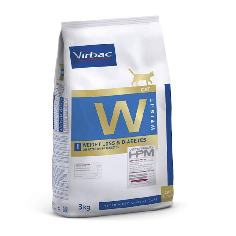 7 kg Virbac W1 Weight Loss Diabetes HPM ração para gatos,  Imagem número 1 7 kg Virbac W1 Weight Loss Diabetes HPM ração para gatos, , large Imagem número 1