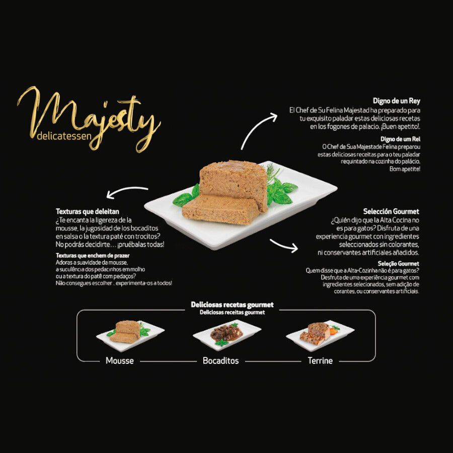 12 latas x 85 g Majesty Adult Mousse de Peixe lata para gatos - Pack, , large Imagem n&uacute;mero 4