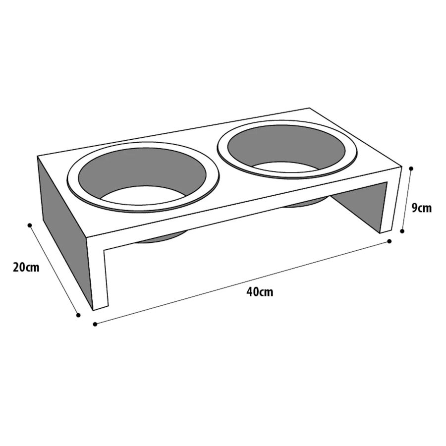 Flamingo suporte branco comedouro duplo animais de estima&ccedil;&atilde;o, , large Imagem n&uacute;mero 2