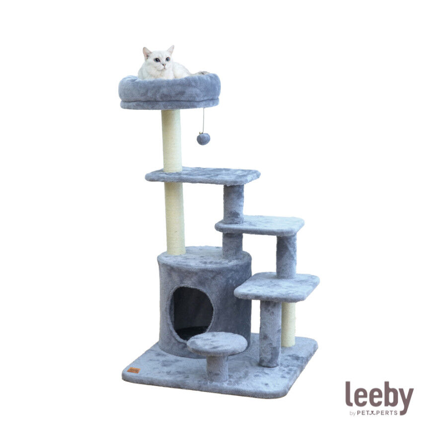 Leeby Eduardo torre arranhadora multiplataforma com cama nido e brinquedo para gatos, , large Imagem n&uacute;mero 2