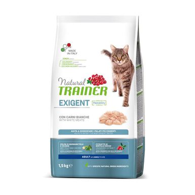 Natural Trainer Adult Exigent Carne ração para gatos 