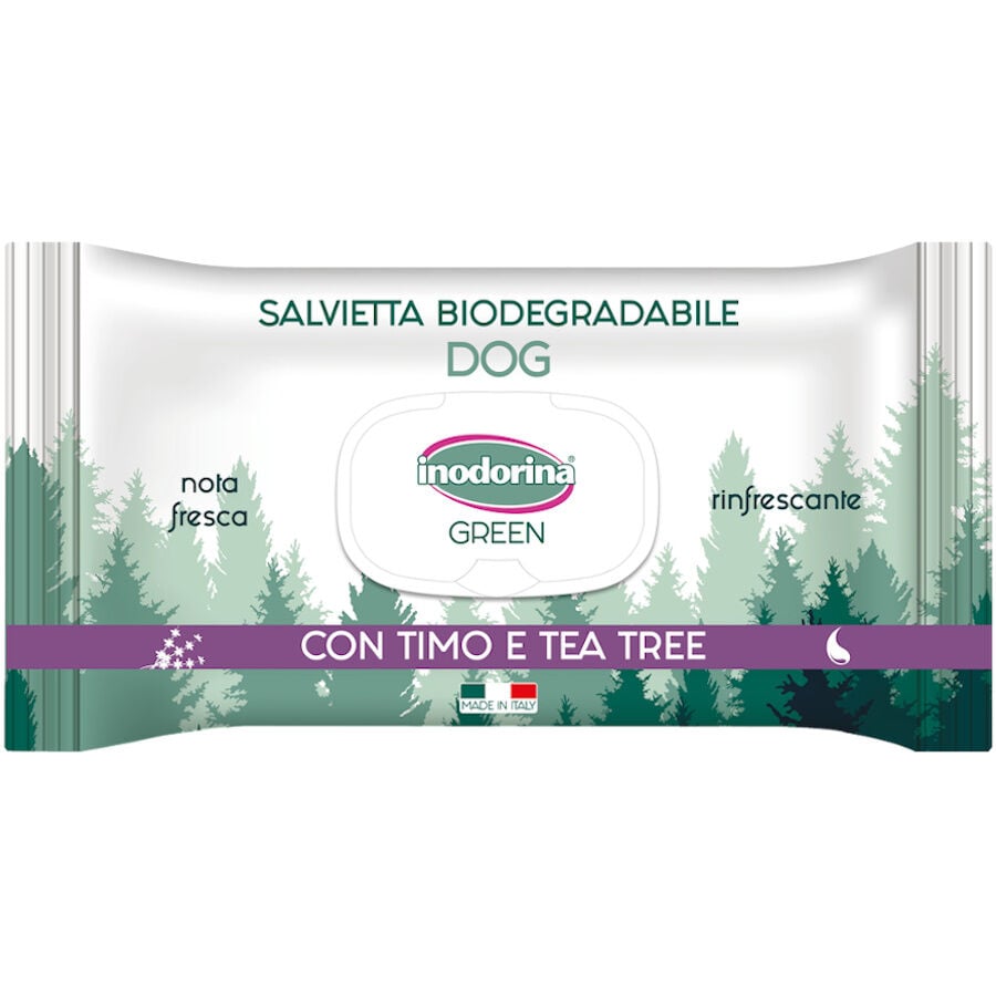 Inodorina Green Toalhitas h&uacute;midas refrescantes para c&atilde;es, , large Imagem n&uacute;mero 1