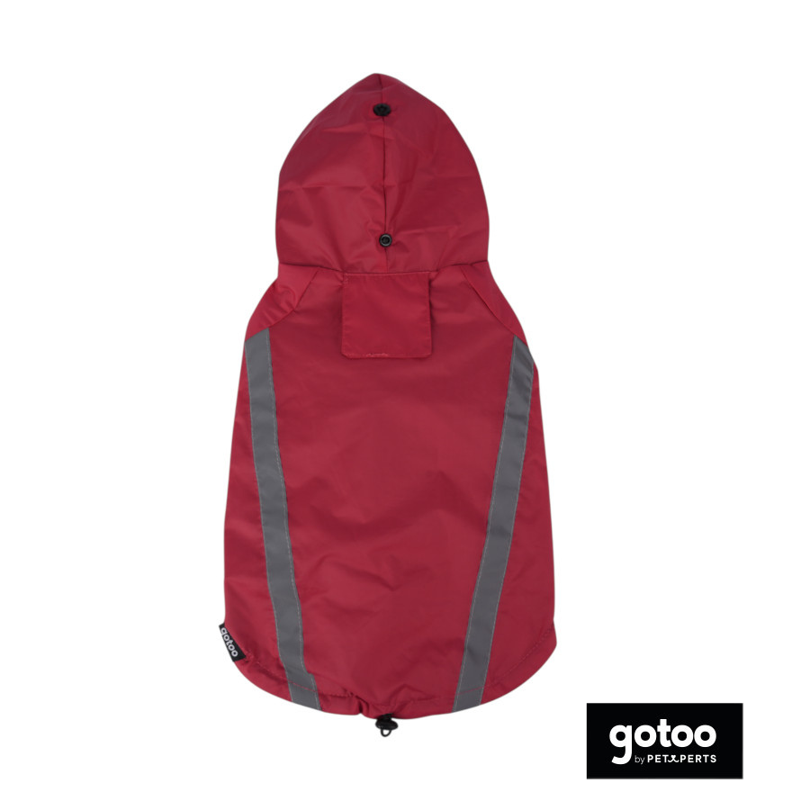 Gotoo Casaco Imperme&aacute;vel Refletor Vermelho para c&atilde;es, , large Imagem n&uacute;mero 2