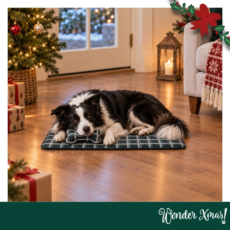 Wonder Christmas Conjunto de manta e almofada em forma de osso para c&atilde;es, , large Imagem n&uacute;mero 2