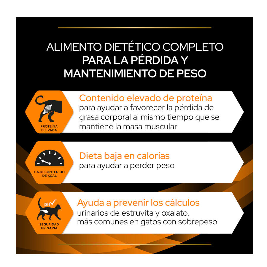 10 uds. x 85 g Purina Pro Plan Veterinary Diets Obesity Alimento h&uacute;mido de frango em saqueta para gatos , , large Imagem n&uacute;mero 3