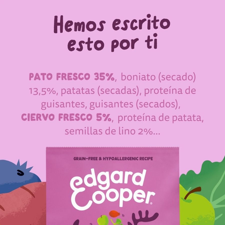 12 kg Edgard & Cooper Adult ra&ccedil;&atilde;o Veado e Pato para c&atilde;es, , large Imagem n&uacute;mero 3