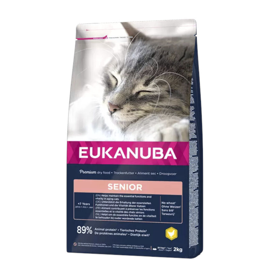 10 kg Eukanuba Senior Frango ra&ccedil;&atilde;o para gatos, , large Imagem n&uacute;mero 1