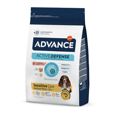 Advance Active Defense Medium Maxi Sensitive Salmão e Arroz ração para cães