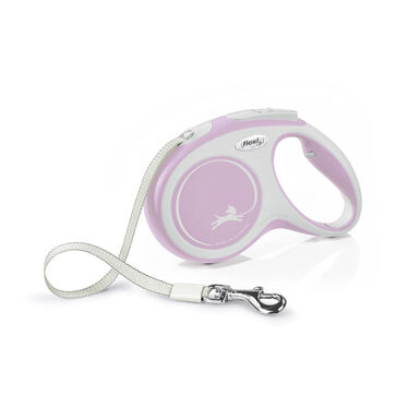 Flexi New Comfort Trela extensível cor-de-rosa para cães