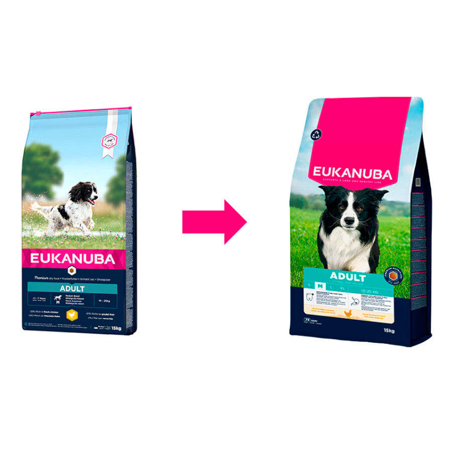 15 kg Eukanuba Adult Medium Frango para c&atilde;es, , large Imagem n&uacute;mero 1