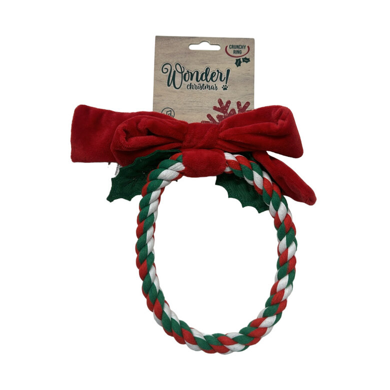 Wonder Christmas Anel de Corda com Som Brinquedo para Cães,  Imagem número 3 Wonder Christmas Anel de Corda com Som Brinquedo para Cães, , large Imagem número 3