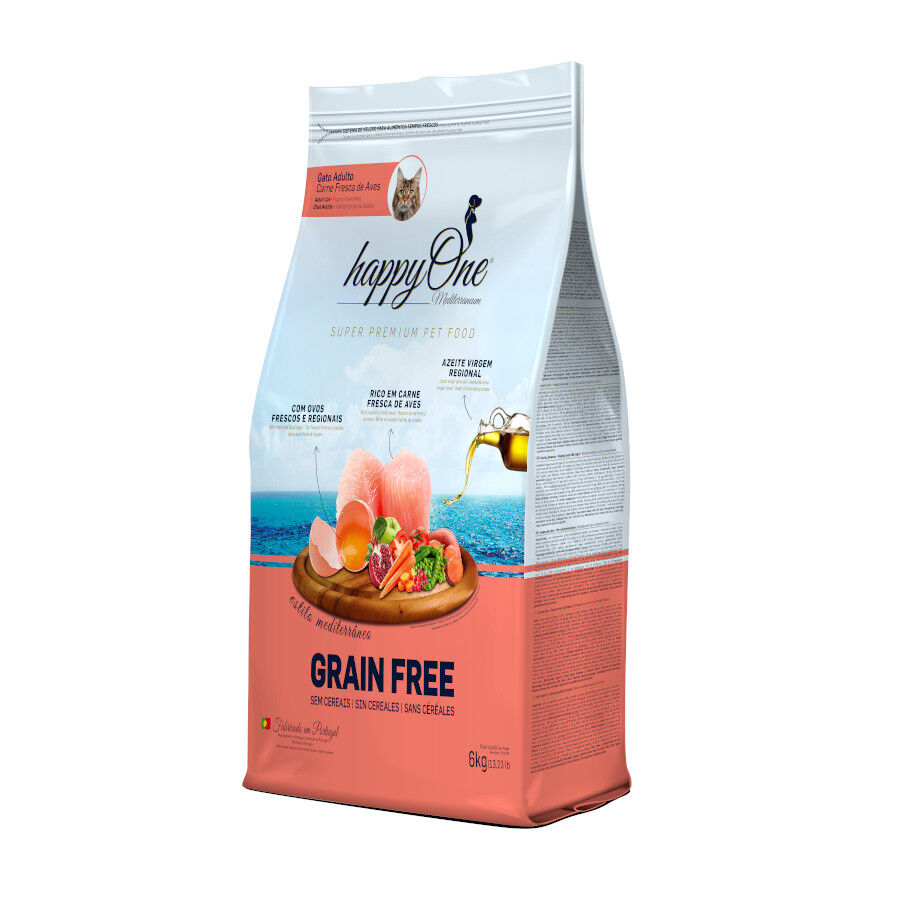 happyOne Mediterraneum Grain Free ra&ccedil;&atilde;o de carne fresca de aves para gatos  , , large Imagem n&uacute;mero 1