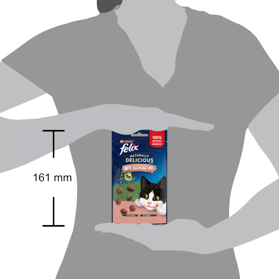 50 g F&eacute;lix Snacks Naturally Delicious de Salm&atilde;o para Gatos, , large Imagem n&uacute;mero 2
