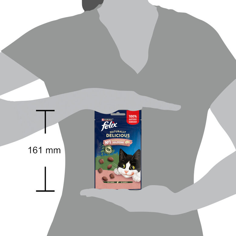 50 g Félix Snacks Naturally Delicious de Salmão para Gatos,  Imagem número 2 50 g Félix Snacks Naturally Delicious de Salmão para Gatos, , large Imagem número 2