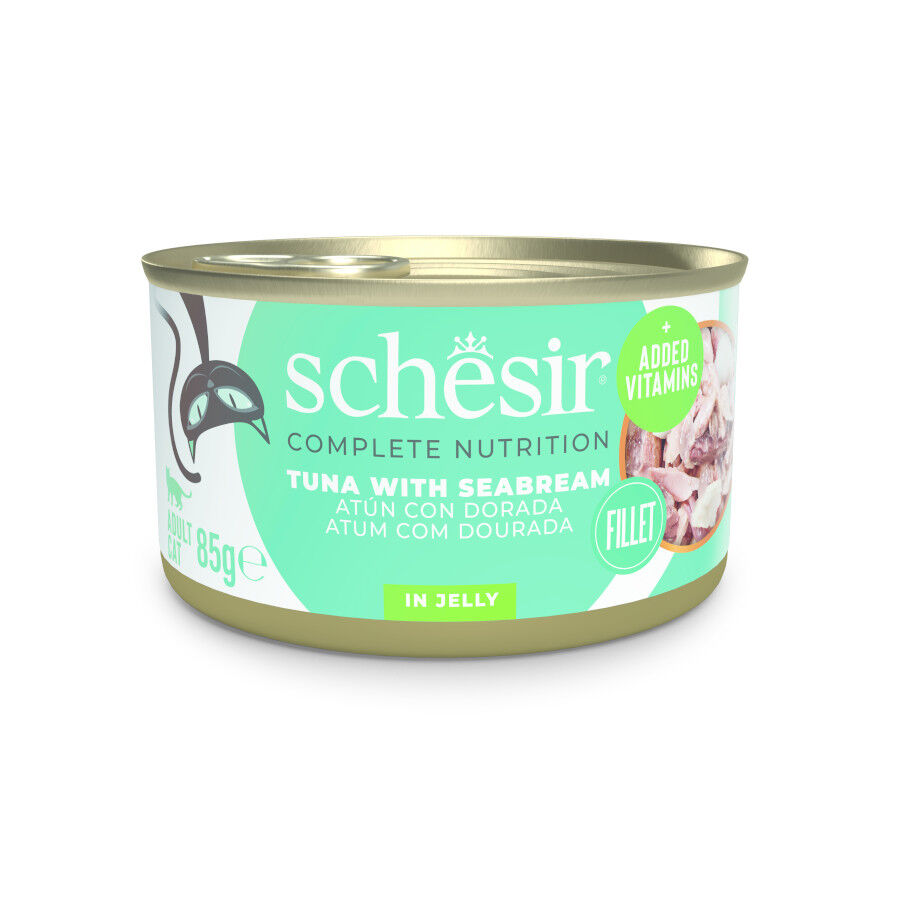 85 g Schesir Adult Atum com Dourada Comida gelatinosa lata para gatos, , large Imagem n&uacute;mero 1