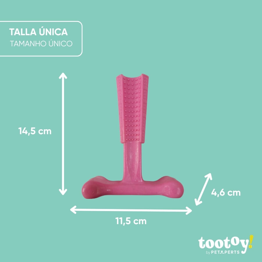 Tootoy! Puppy Mordedor Osso em T Rosa para cachorros, , large Imagem n&uacute;mero 3