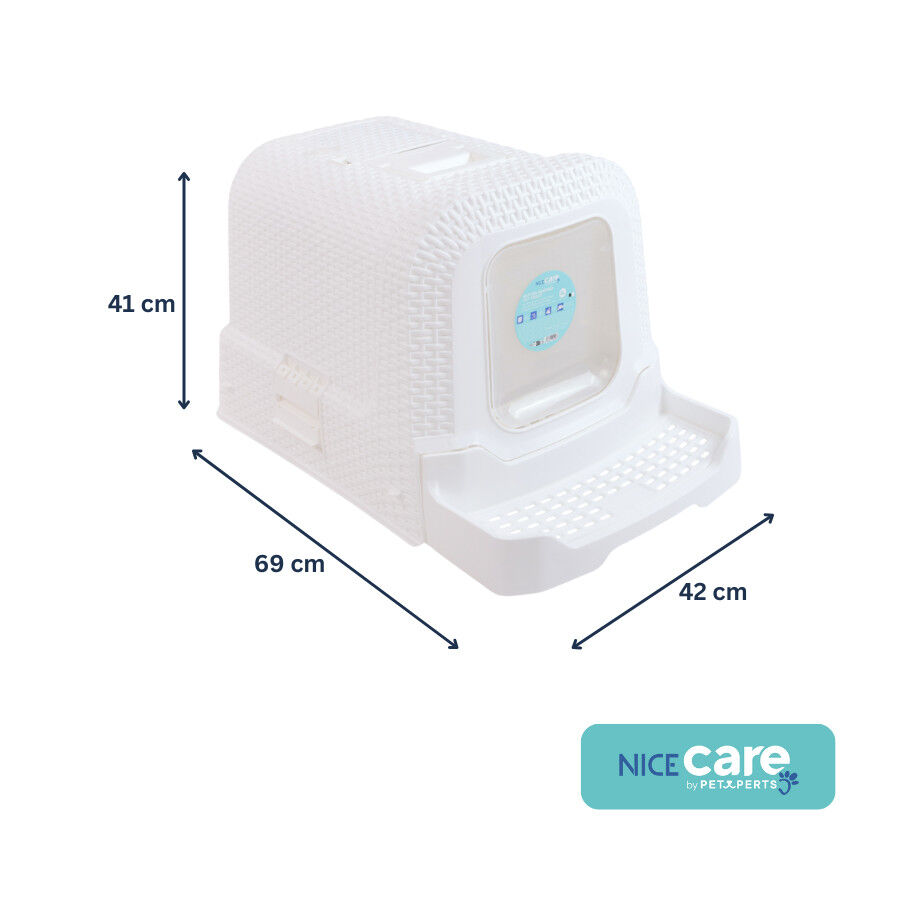 Nice Care Caixa de Areia Fechada Branco para gatos, , large Imagem n&uacute;mero 3