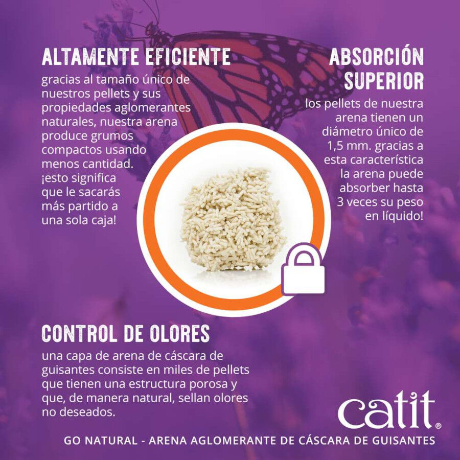 Catit Go Natura! Areia com casca de ervilha com aroma a baunilha para gatos, , large Imagem n&uacute;mero 3
