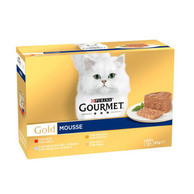 Purina Gourmet Gold Mousse Sortido latas para gatos - Multipack