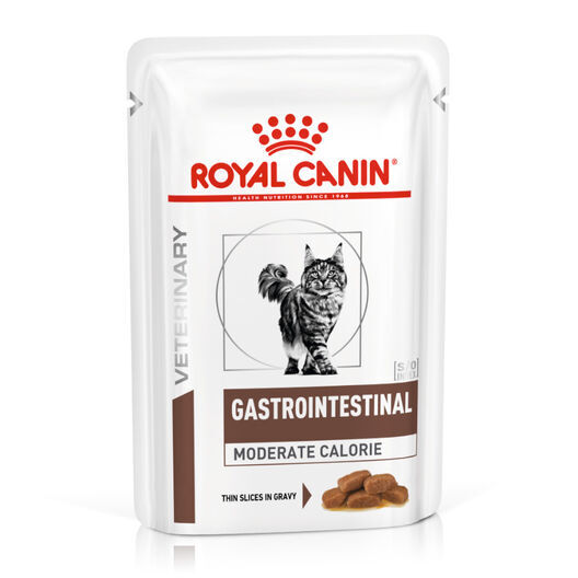 12 saquetas x 85 g Royal Canin Veterinary Gastrointestinal Moderate Calorie saqueta para gatos , , large Imagem n&uacute;mero 1