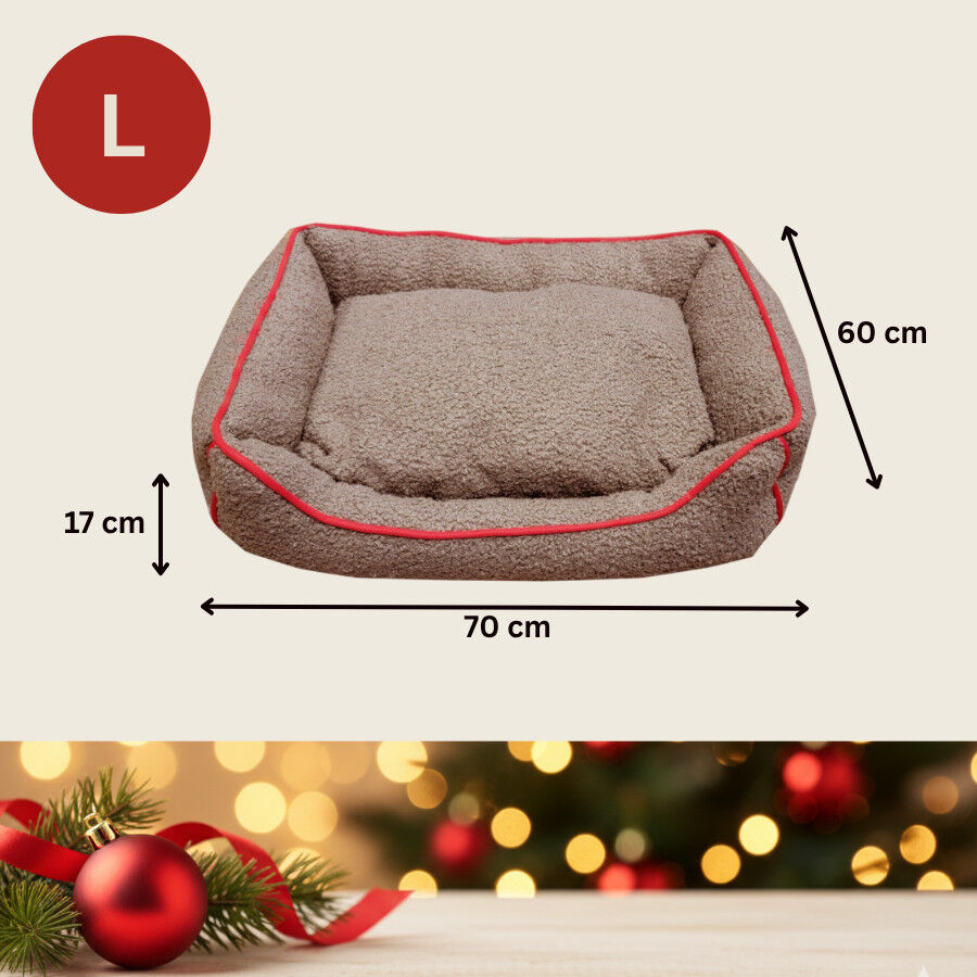 Wonder Christmas Cama Castanha e Vermelha de Natal para C&atilde;es, , large Imagem n&uacute;mero 4