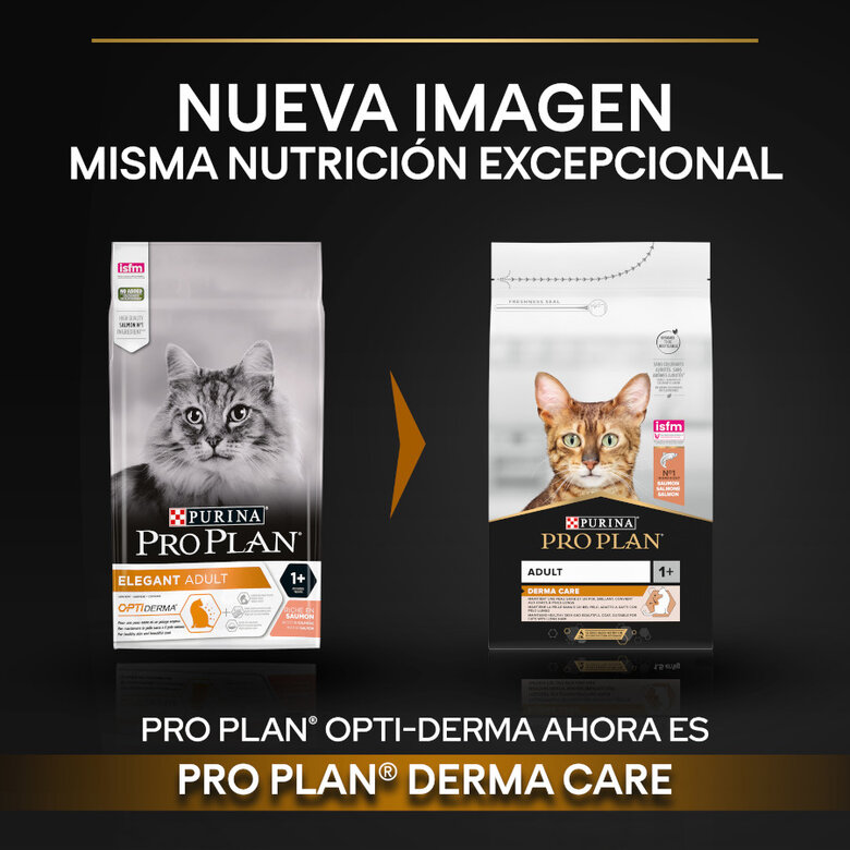 3 kg Pro Plan Adult OptiDerma Salmão ração para gatos,  Imagem número 2 3 kg Pro Plan Adult OptiDerma Salmão ração para gatos, , large Imagem número 2