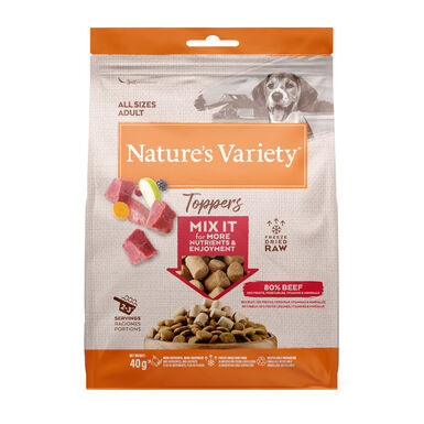 Nature’s Variety Toppers Boi Liofilizado para cães