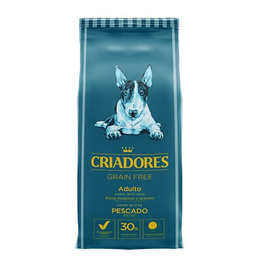 Criadores Grain Free Pescado pienso perro raza M-L Imagem n&uacute;mero 1