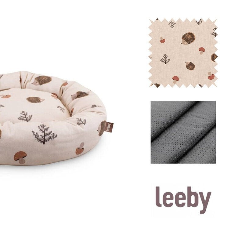 Leeby Cama Donut Antiderrapante Branca com Ouriços para gatos,  Imagem número 5 Leeby Cama Donut Antiderrapante Branca com Ouriços para gatos, , large Imagem número 5