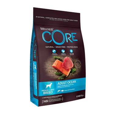 Wellness Core Adult Medium/Large Ocean Salmão e Atum ração para cães 