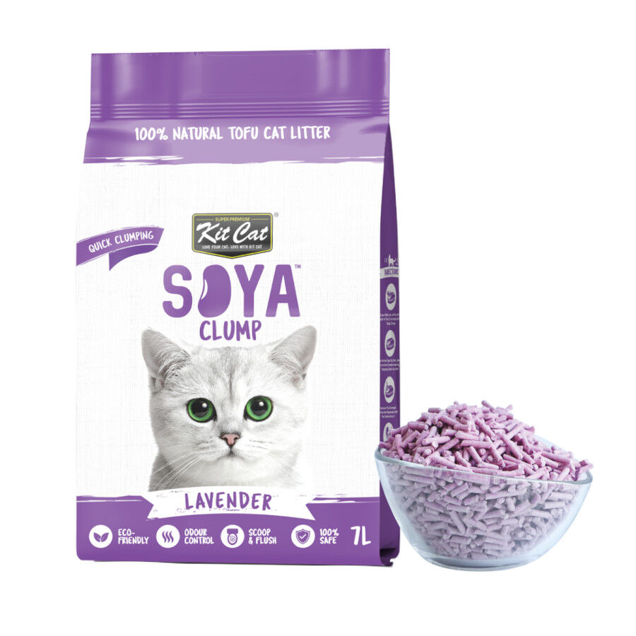 Kit Cat Soyaclump Areia de Soja com odor a lavanda para gatos, , large Imagem n&uacute;mero 1
