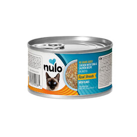 Nulo Flaked Comida h&uacute;mida de Frango com Atum e Salm&atilde;o em lata para gatos