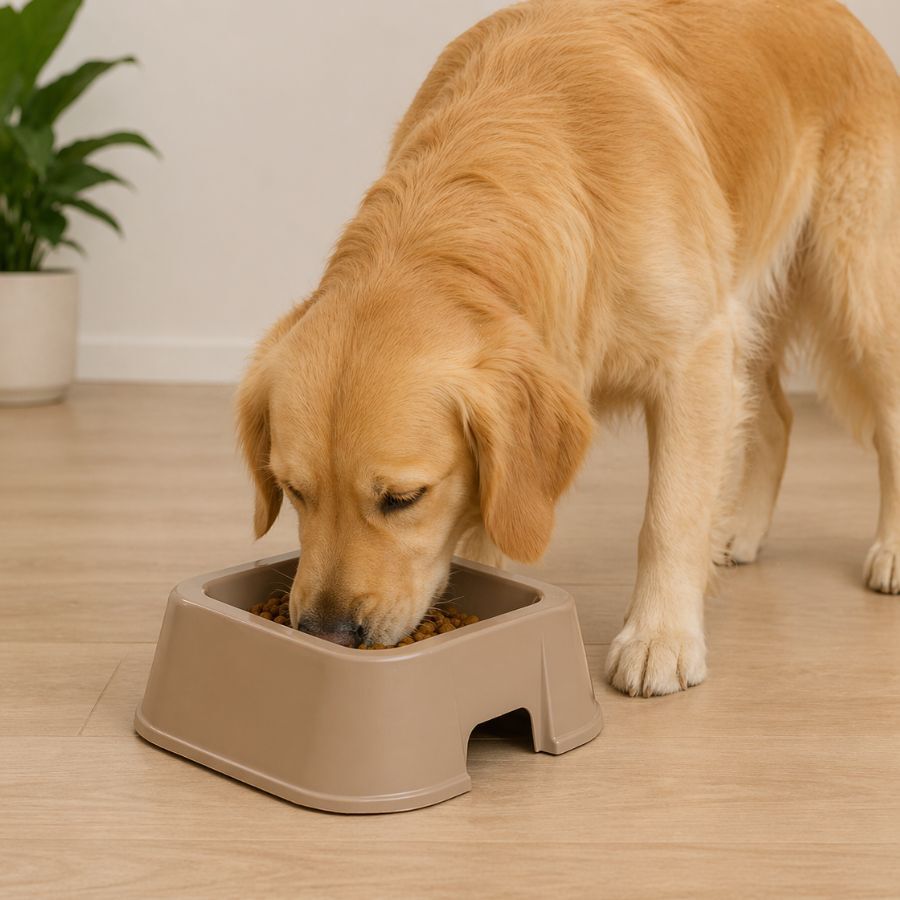 Leeby Comedouro Quadrado Taupe para c&atilde;es, , large Imagem n&uacute;mero 1
