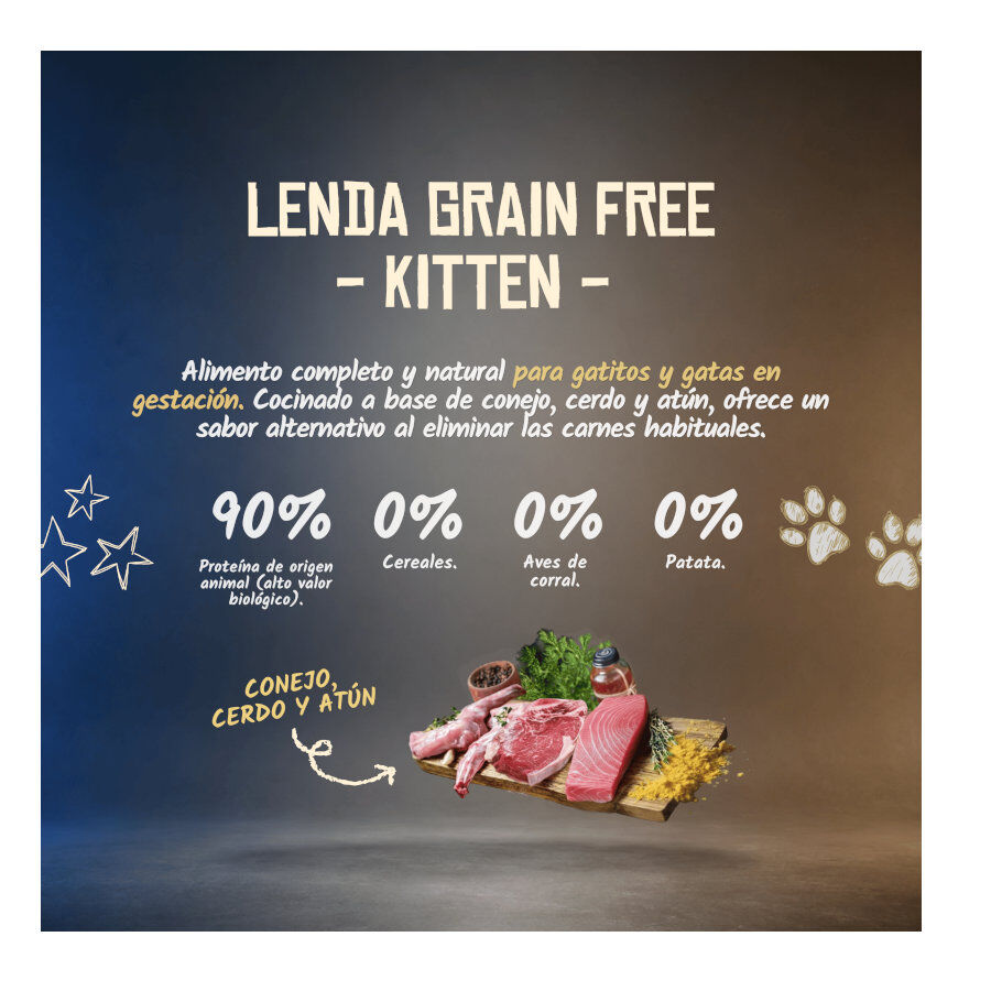 2 Kg Lenda Grain Free Kitten Ra&ccedil;&atilde;o de Coelho, Porco e Atum para gatos, , large Imagem n&uacute;mero 4