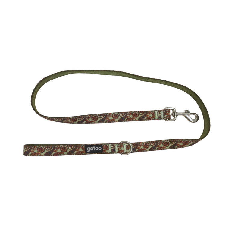 Gotoo Trela estampada caxemira cáqui para cães,  Imagem número 1 Gotoo Trela estampada caxemira cáqui para cães, , large Imagem número 1