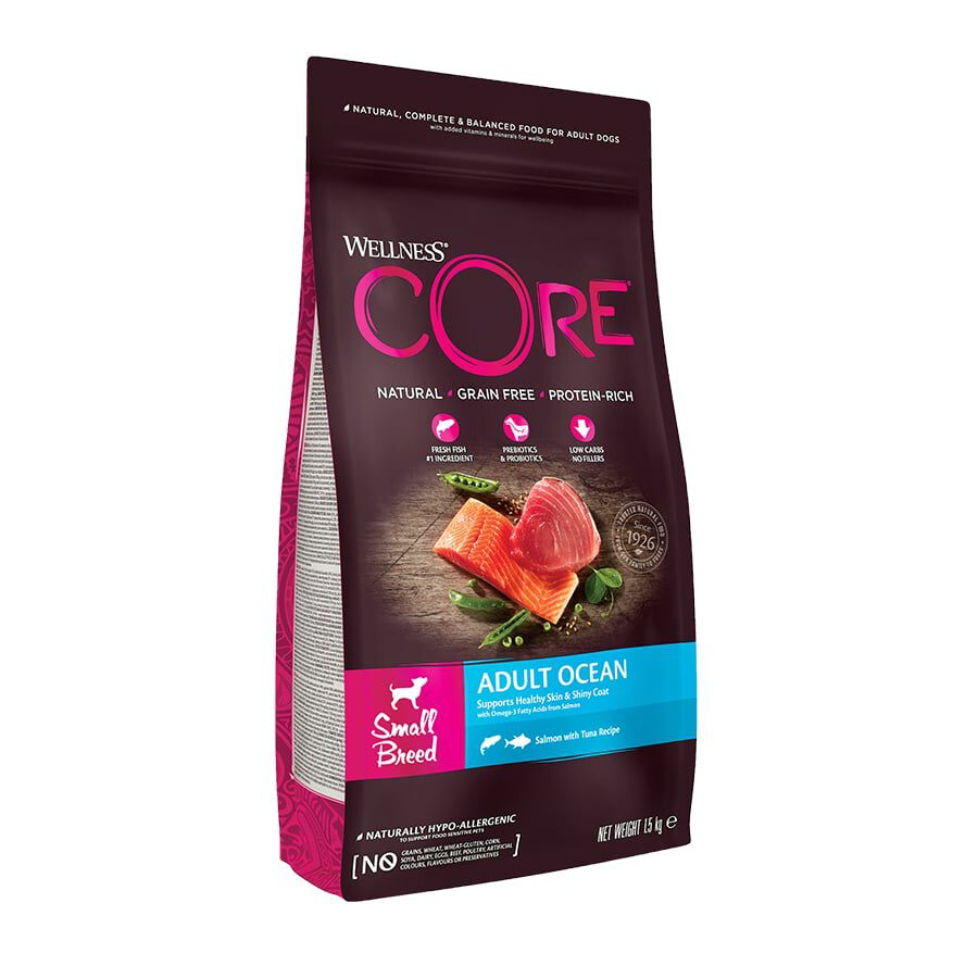1.5kg Wellness Core Adult Small Ocean Salm&atilde;o e Atum ra&ccedil;&atilde;o para c&atilde;es , , large Imagem n&uacute;mero 1