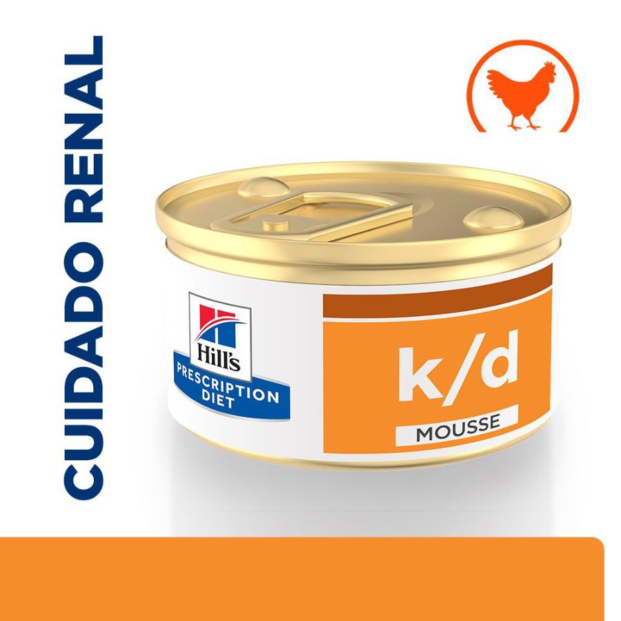 85 g Hill's Prescription Diet k/d Mouse de Pollo lata para gatos, , large Imagem n&uacute;mero 1