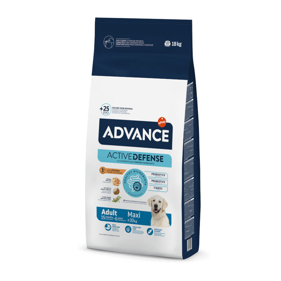 18 kg Advance Active Defense Maxi Adult Frango e Arroz ra&ccedil;&atilde;o para c&atilde;es, , large Imagem n&uacute;mero 1