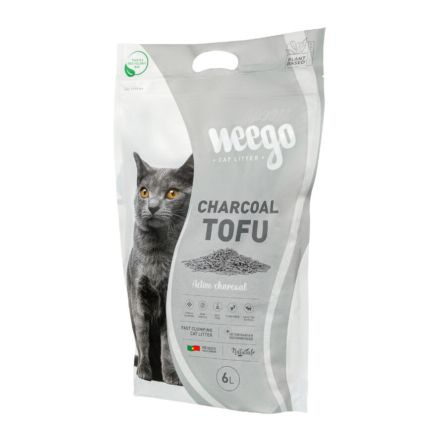 Weego Charcoal Tofu  Areia aglomerante para gatos, , large Imagem n&uacute;mero 1