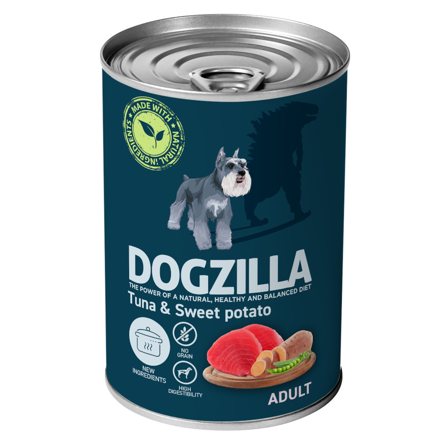 800 g Dogzilla Adult Atum e Batatas em lata para c&atilde;es, , large Imagem n&uacute;mero 1