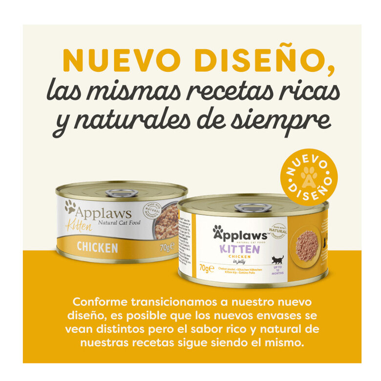 70 g Applaws Kitten Guisado de Frango lata para gatos  ,  Imagem número 2 70 g Applaws Kitten Guisado de Frango lata para gatos  , , large Imagem número 2