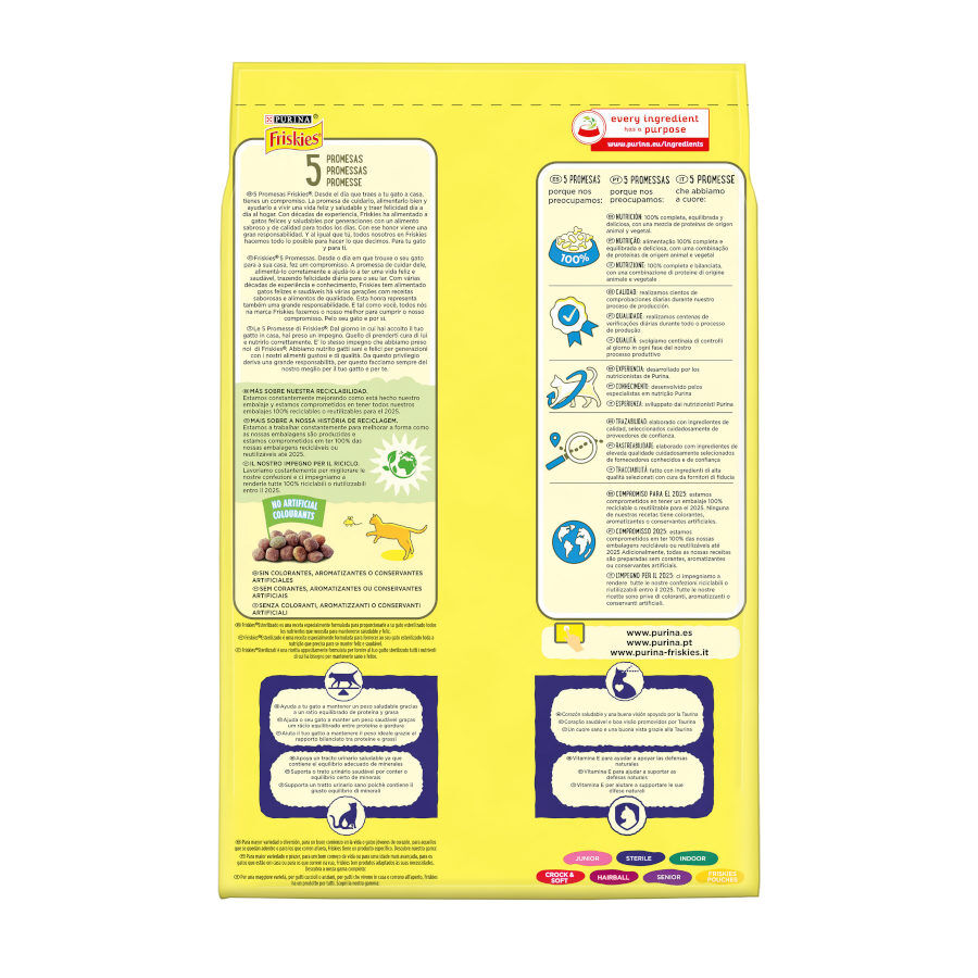 1.5 kg Purina Friskies Sterilized Ra&ccedil;&atilde;o para gatos com salm&atilde;o, at&uacute;m e verduras, , large Imagem n&uacute;mero 4