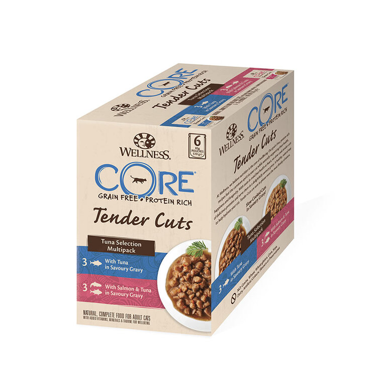 6 saquetas x 85 g Wellness Core Selection Atum saqueta para gatos,  Imagem número 2 6 saquetas x 85 g Wellness Core Selection Atum saqueta para gatos, , large Imagem número 2
