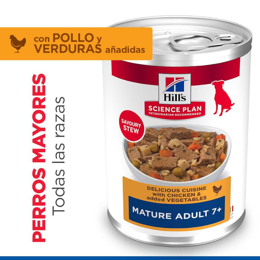 363 g Hill's Science Plan Mature Comida h&uacute;mida para c&atilde;es s&eacute;niores, , large Imagem n&uacute;mero 2