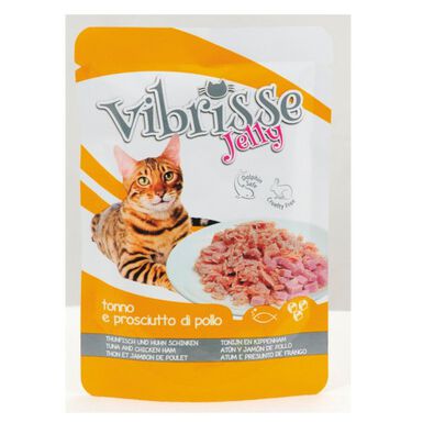 Vibrisse Jelly Atum e Presunto de Frango em Galeia saqueta para gatos