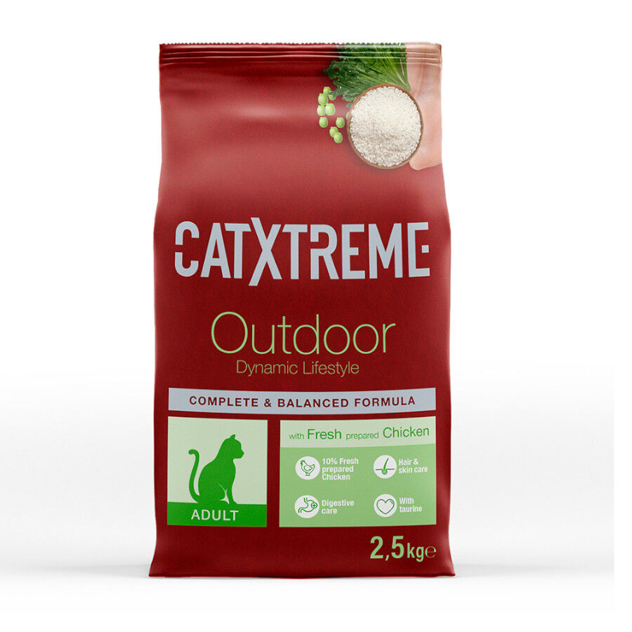 2.5 kg Ra&ccedil;&atilde;o para gatos Catxtreme Adult Outdoors Chicken, , large Imagem n&uacute;mero 1