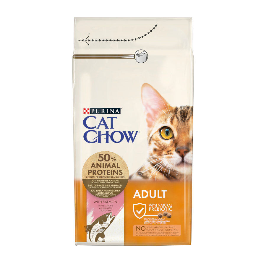1.5 kg Cat Chow Adulto Salm&atilde;o ra&ccedil;&atilde;o para gatos, , large Imagem n&uacute;mero 1